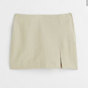 H&M NWT linen blend mini skirt, size 10